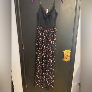 Floral Black and pink Bodysuit